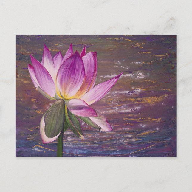 Postal Flor de Lotus (Anverso)