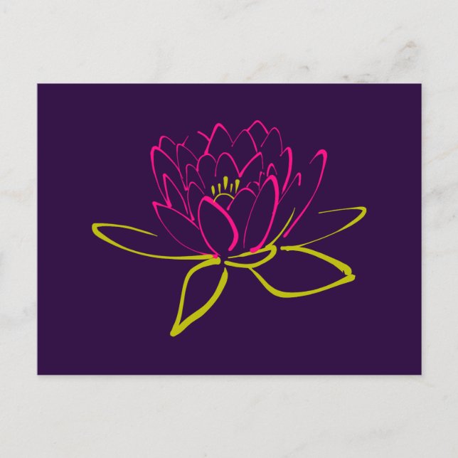 Postal Flor de Lotus (Anverso)