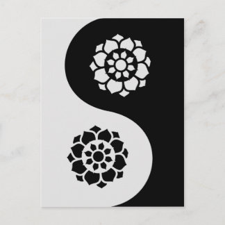 Postal Flor de Lotus Yin Yang