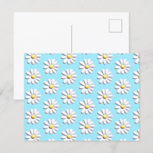 Postal Flor de margarita 3D