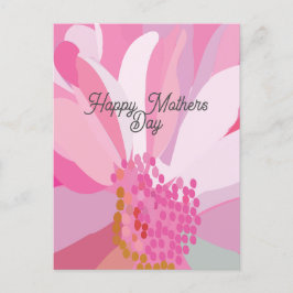Postal Flor de margarita rosa Día de las Madres