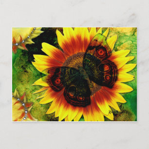 Postal Flor de mariposa