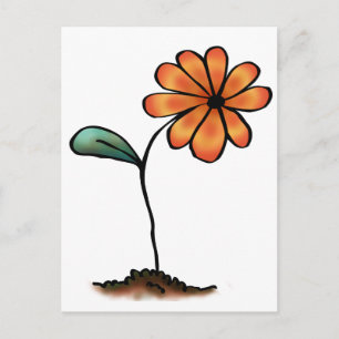 Postal Flor de Naranja suave