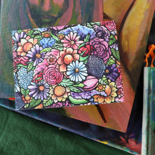 Postal Flor de primavera de Bouquet floral