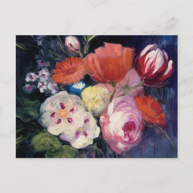 Postal Flor de primavera de corte fresco (Anverso)