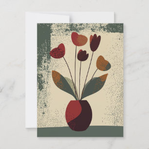 Postal Flor de punto de punto #002