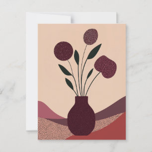 Postal Flor de punto de punto #006