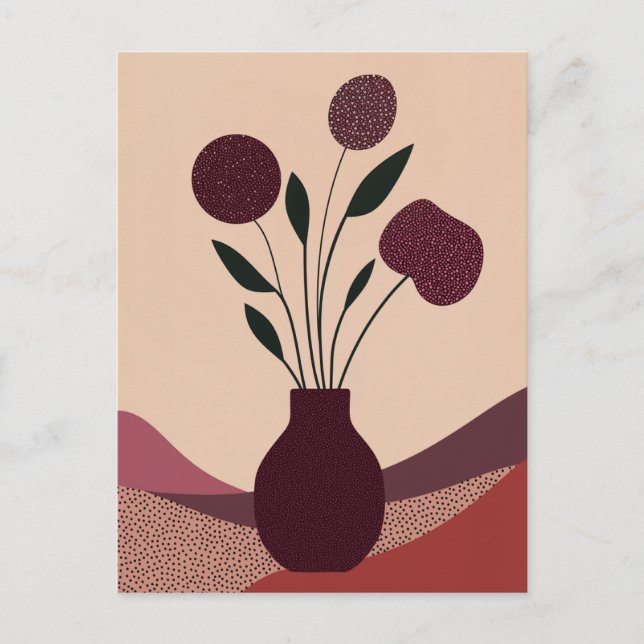 Postal Flor de punto de punto #006 (Anverso)