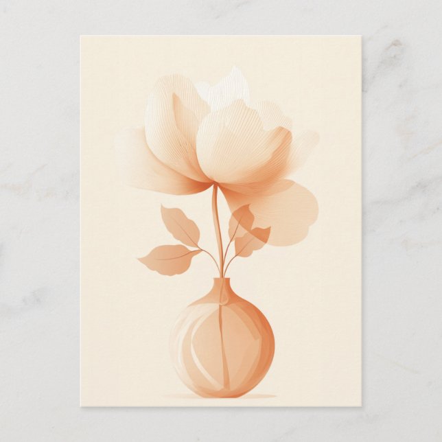 Postal Flor de punto de punto #008 (Anverso)