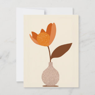 Postal Flor de punto de punto #009