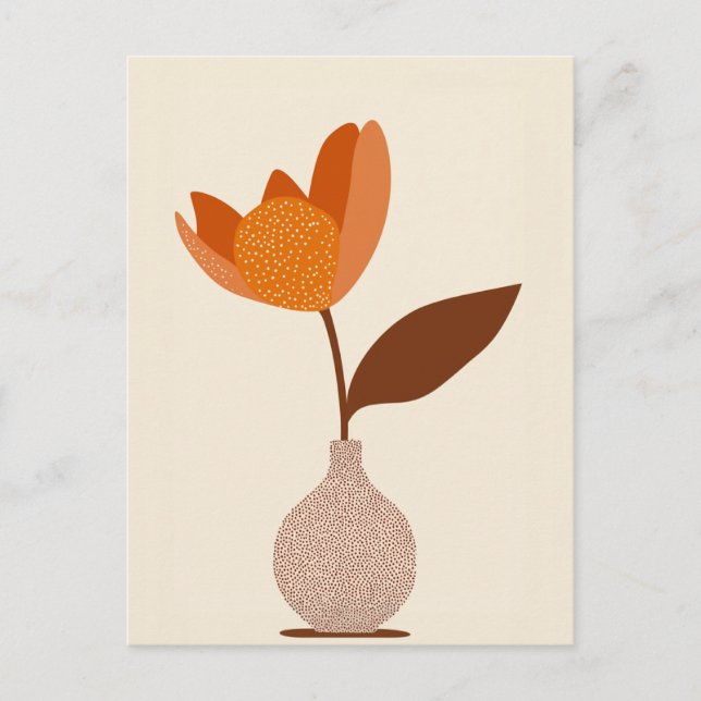 Postal Flor de punto de punto #009 (Anverso)