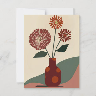 Postal Flor de punto de punto #010