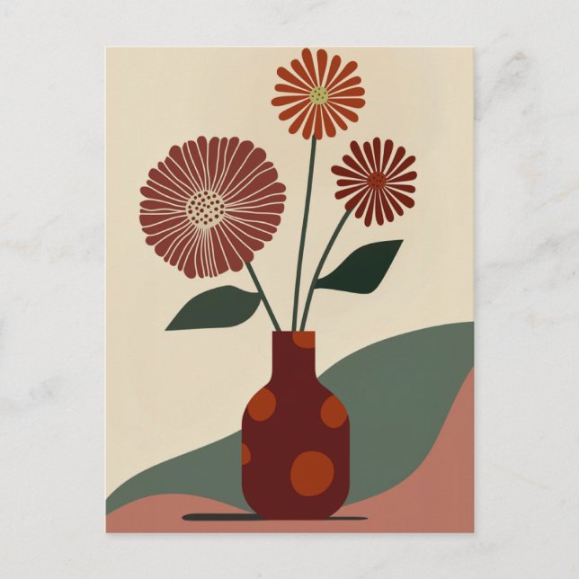 Postal Flor de punto de punto #010 (Anverso)