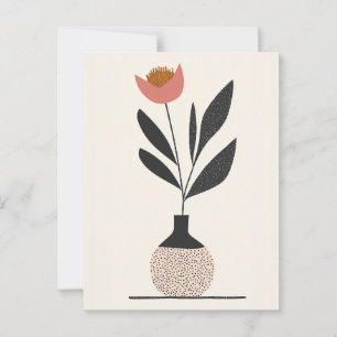 Postal Flor de punto de punto #013