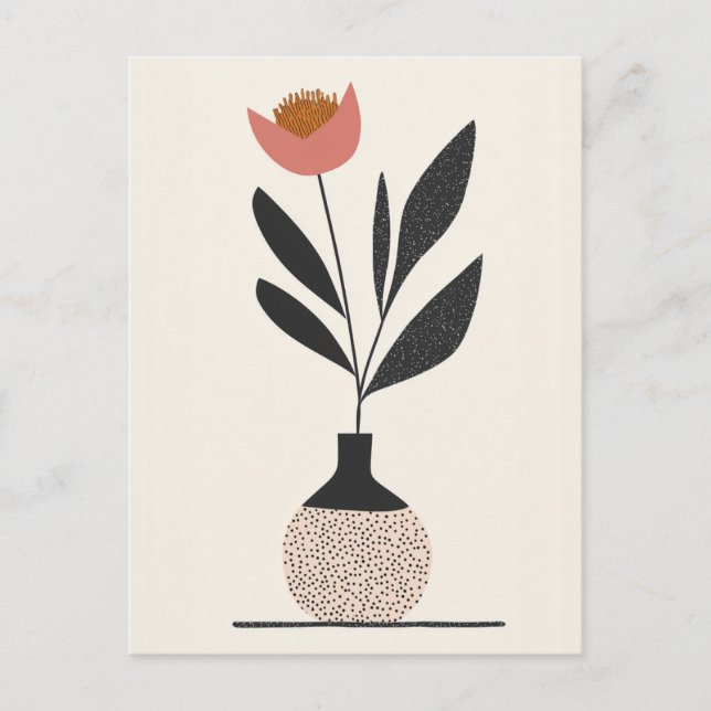 Postal Flor de punto de punto #013 (Anverso)