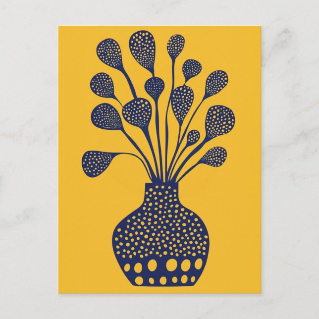 Postal Flor de punto de punto #014 (Anverso)