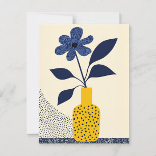 Postal Flor de punto de punto #015