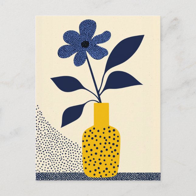 Postal Flor de punto de punto #015 (Anverso)