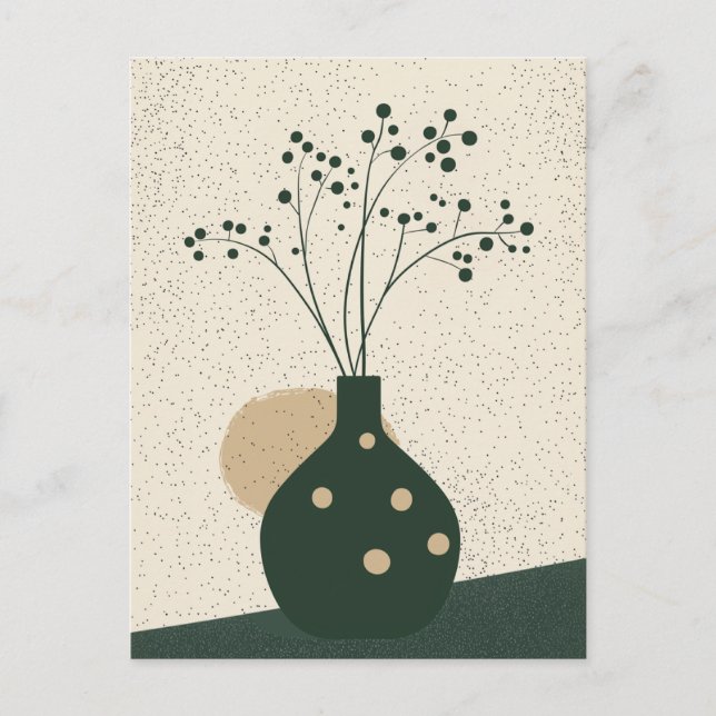 Postal Flor de punto de punto #017 (Anverso)