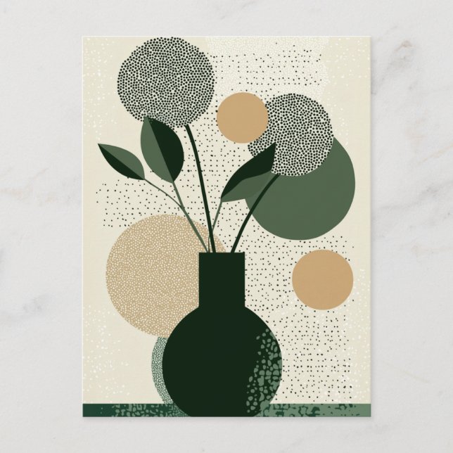 Postal Flor de punto de punto #018 (Anverso)