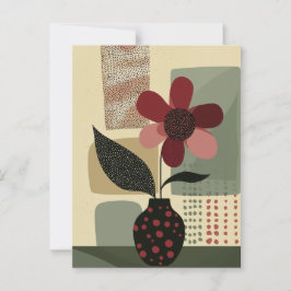 Postal Flor de punto de punto #020