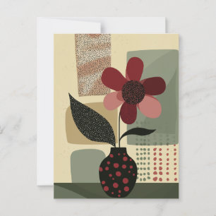 Postal Flor de punto de punto #020