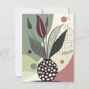 Postal Flor de punto de punto #021