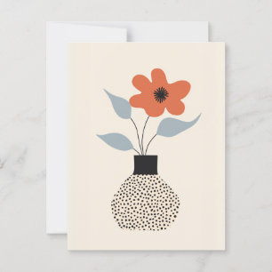 Postal Flor de punto de punto #022