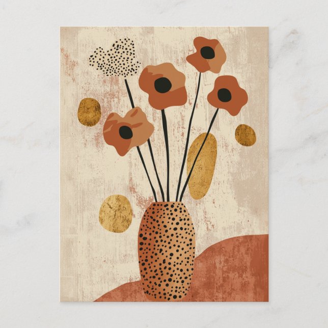 Postal Flor de punto de punto #024 (Anverso)