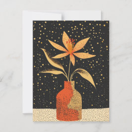 Postal Flor de punto de punto #025