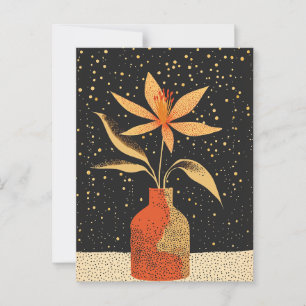 Postal Flor de punto de punto #025