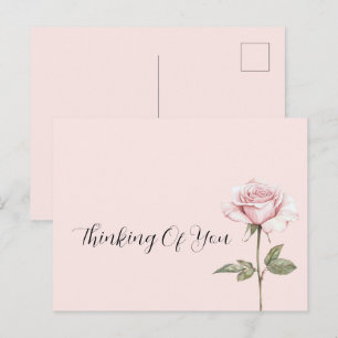 Postal Flor de Rosa Rosa Bonita