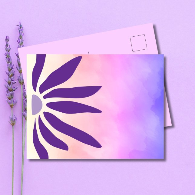 Postal Flor de sangre geométrica retro (Subido por el creador)