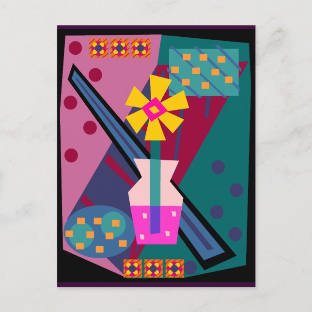 Postal Flor de sangre posmoderna (Anverso)