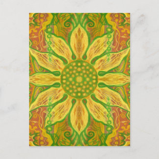 Postal Flor de Sol Flor Flor Floral Bohemia Helianthus Gi