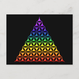 Postal Flor de vida / Blume des Lebens - piramide chakra