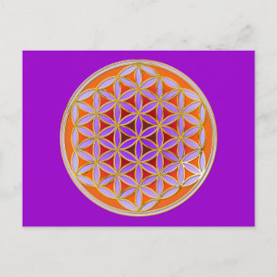 Postal Flor De Vida - Estilo De Botón 04