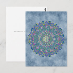 Postal Flor De Vida - Mandala Estilo India 1