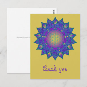 Postal Flor de vida - Mandala india 3