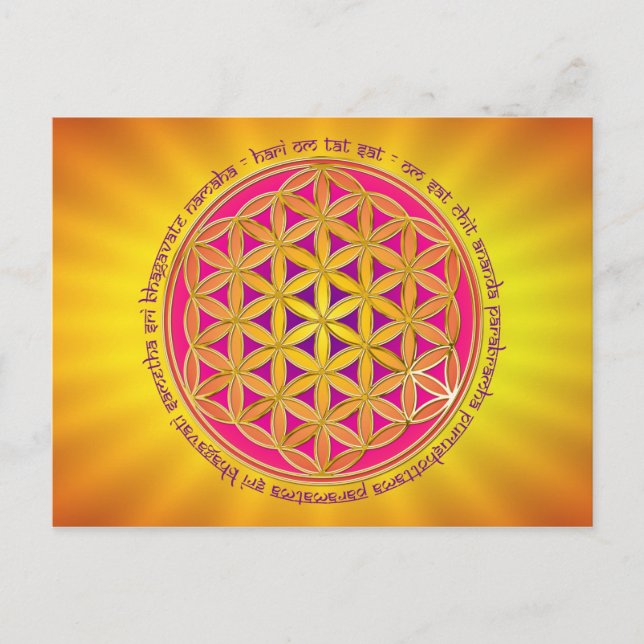 Postal Flor De Vida / Moola Mantra (Anverso)