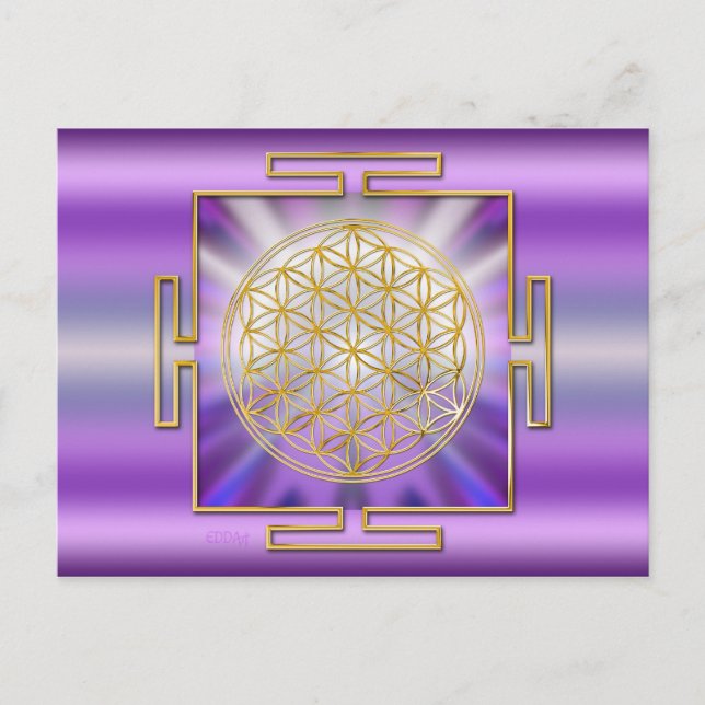 Postal Flor De Vida Yantra (Anverso)