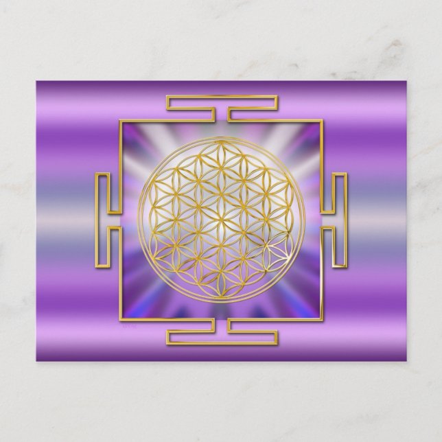 Postal Flor De Vida Yantra (Anverso)