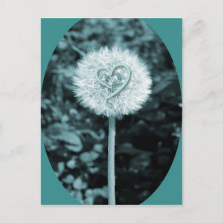 Postal Flor del corazón del blume de Herz