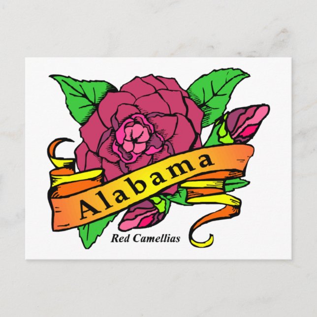 Postal Flor del estado de Alabama (Anverso)