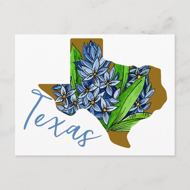 Postal Flor del estado de Texas (Anverso)