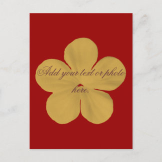 Postal Flor dorada vintage