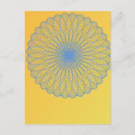 Postal flor en amarillo 482 arte abstracto