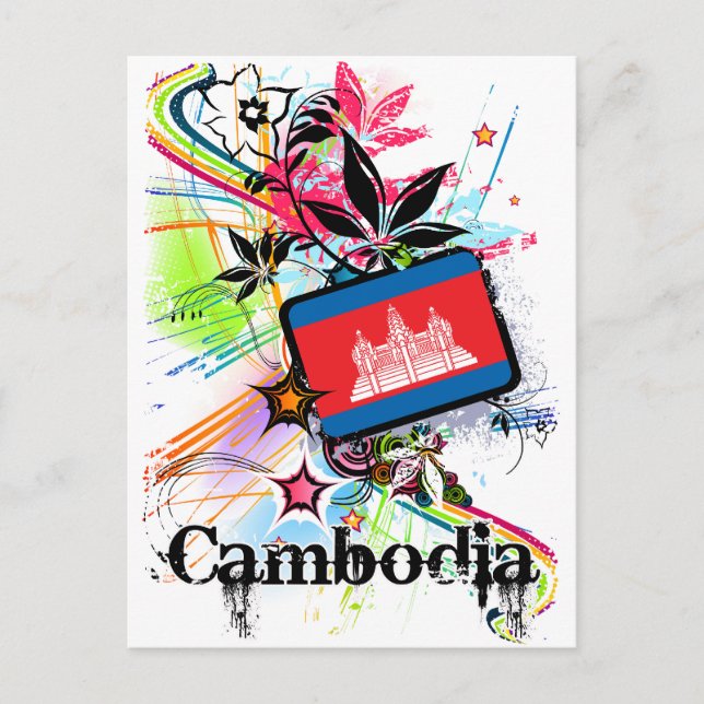 Postal Flor en Camboya (Anverso)