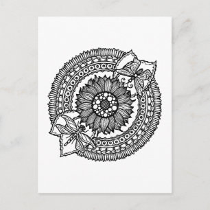Postal Flor En Mandala