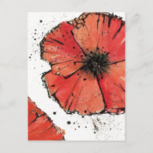 Postal Flor en un fondo blanco